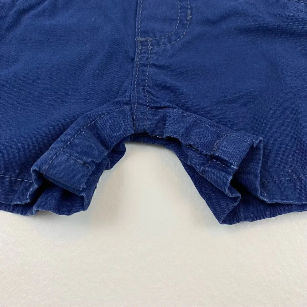 Carter's navy blue 100% cotton shorteralls overalls unisex 3 monts